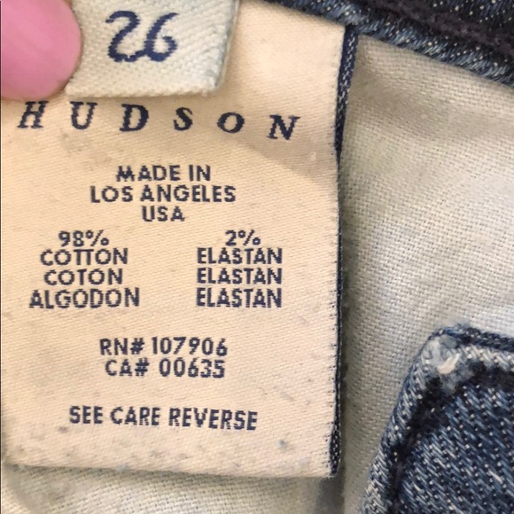Hudson Flap Pocket Distressed Bootcut Jean - Picture 5 of 8